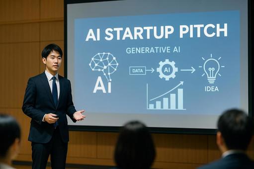 学生AI起業ピッチビジネスプランプレゼン 学生AI起業ピッチビジネスプランプレゼンの写真