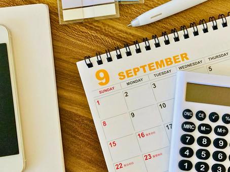 September Calendar and Calculator, JPG