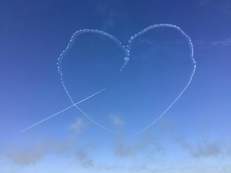飛行機雲 飛行機雲の写真