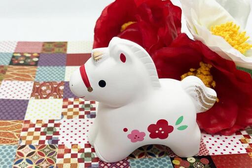 年賀状素材 午 年賀状,午,干支の写真素材