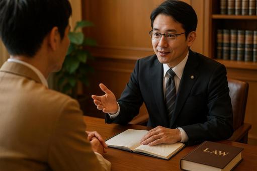 裁判官と検察官の対面 裁判官と検察官の対面の写真