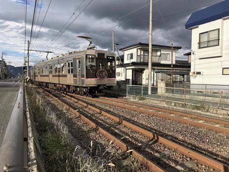 飯坂電車 飯坂電車,私鉄,電車の写真素材