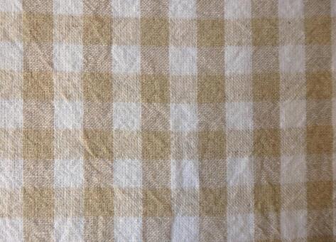 やわらかい風合いのチェック生地背景 ベージュ,背景,講師柄の写真素材