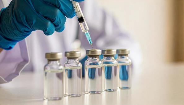 注射イメージ 薬剤を抽出している注射器 注射イメージ 薬剤を抽出している注射器の写真
