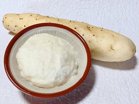 大和芋とトロロ 大和芋,ヤマトイモ,山芋の写真素材