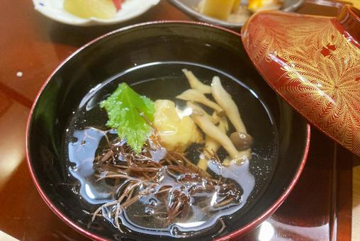 澄まし汁、お椀 澄まし汁、お椀 椀物,澄まし汁,出汁の写真素材
