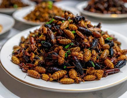 未来のタンパク質源 昆虫食のイメージ 未来のタンパク質源 昆虫食のイメージ の写真