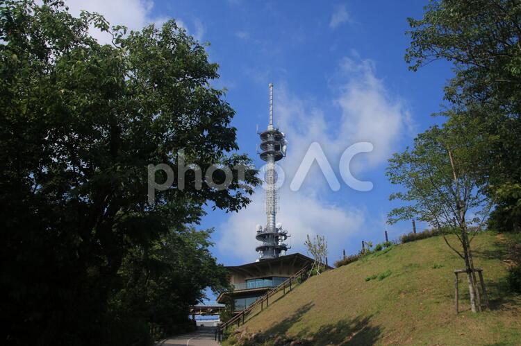 日本平の電波塔と夢テラス 日本平,電波塔,夢テラスの写真素材