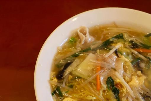 中華料理店のあんかけチャンポン あんかけ,チャンポン,出来立ての写真素材