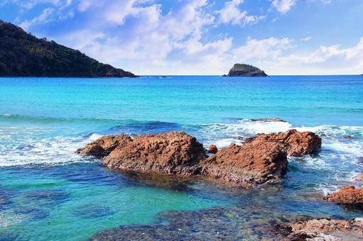 山陰の青い海 山陰の青い海 海,海景,日本海の写真素材