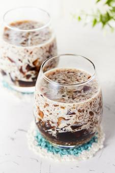 クラッシュコーヒーゼリー クラッシュコーヒーゼリー コーヒーゼリー,ゼリー,デザートの写真素材