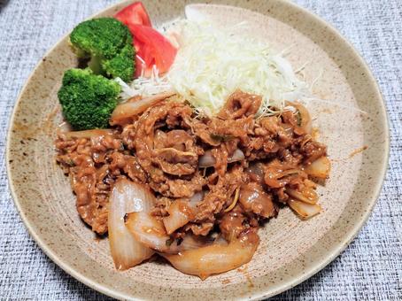 今晩のおかず 焼き肉 今晩のおかず 焼き肉 焼肉,夕食,食事の写真素材
