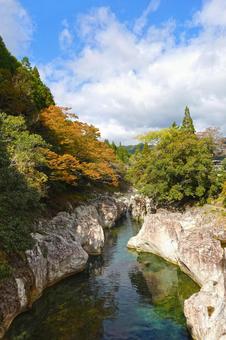 猿飛千壺峡（縦1） 猿飛千壺峡,猿飛千壺峡甌穴群,猿飛村の写真素材