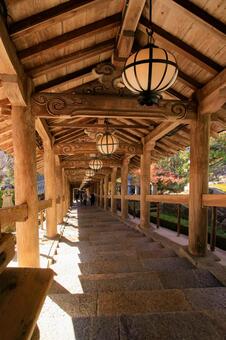 長谷寺 長谷寺,登廊,ならたびの写真素材