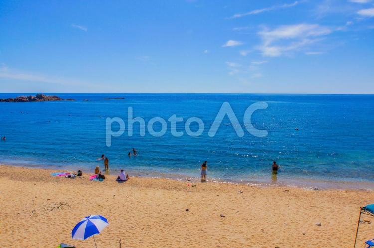 ビーチと海の風景 ビーチ,海,青空の写真素材