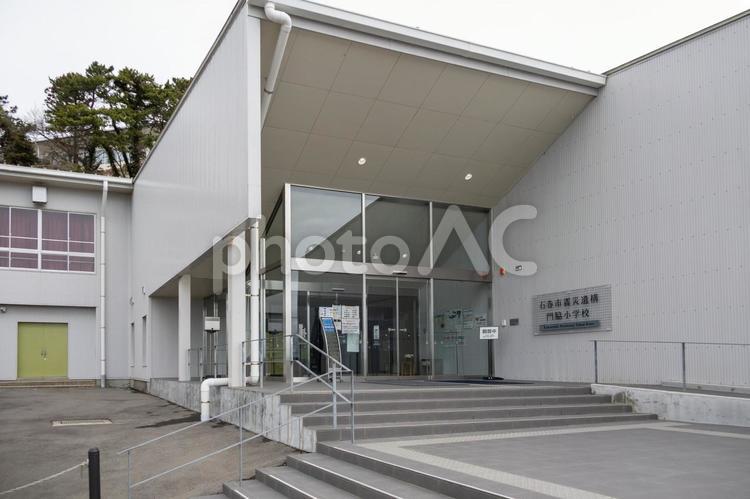 石巻市震災遺構門脇小学校 かどのわき中央公園,石巻市震災遺構,門脇小学校の写真素材