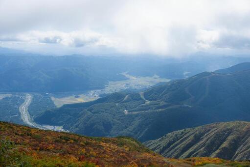 八方尾根の紅葉 白馬,八方尾根,長野の写真素材