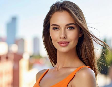 夏の女性の写真