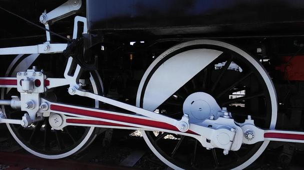 デゴイチ蒸気機関車の動輪(車輪部分) デゴイチ蒸気機関車の動輪(車輪部分) 蒸気機関車,デゴイチ,d51の写真素材