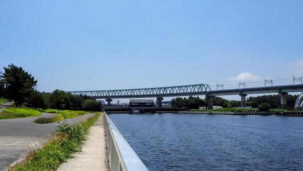夏の夢の島公園・散歩道&曙運河(江東区) 夏の夢の島公園・散歩道&曙運河(江東区)の写真