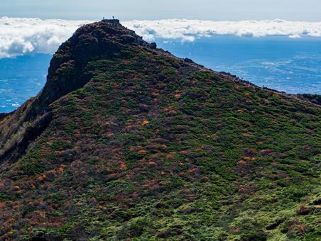 紅葉の那須岳（朝日岳）の写真