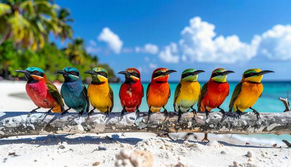 カラフル、極彩色の鳥の写真 カラフル、極彩色の鳥の写真の写真