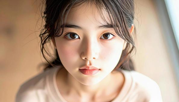 可愛い女性のアップ 可愛い女性のアップの写真