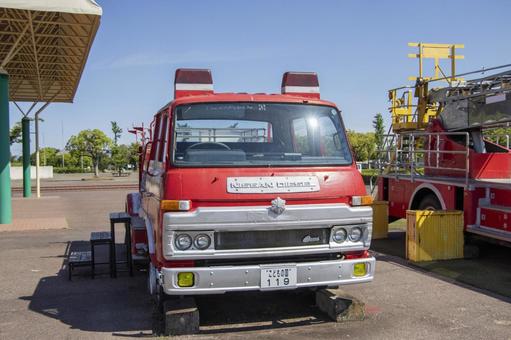 海南こどもの国 消防車 海南こどもの国 消防車 海南こどもの国,消防車,公園の写真素材