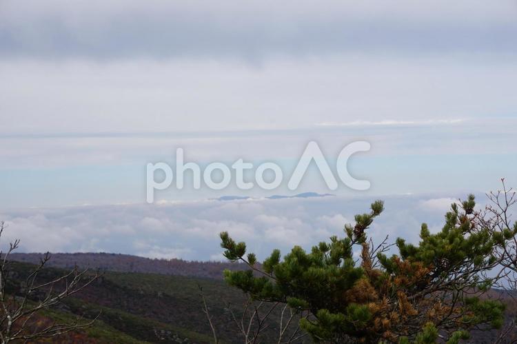 秋　安達太良山から見て 大空,安達太良山,福島の写真素材
