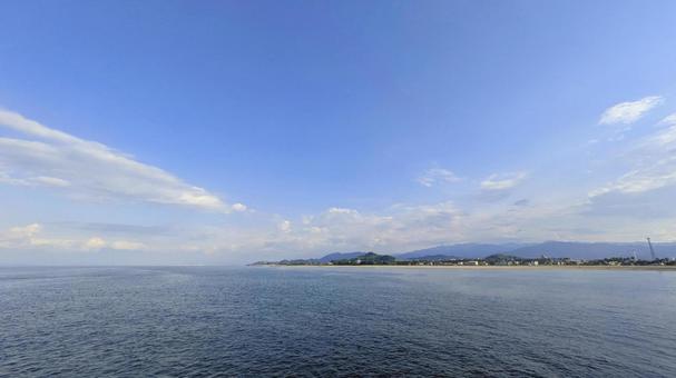 空と海のパノラマ-02 空と海のパノラマ-02 瀬戸内海,夏海,空の写真素材