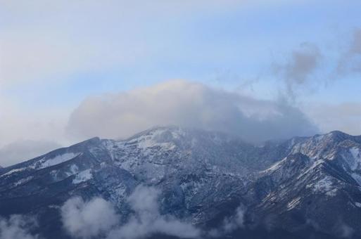 山の雪景色の写真
