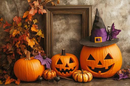 ハロウィンかぼちゃ ジャックオーランタン ハロウィンかぼちゃ ジャックオーランタンの写真