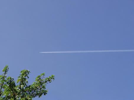 飛行機雲 飛行機雲 飛行機雲,雲,空の写真素材