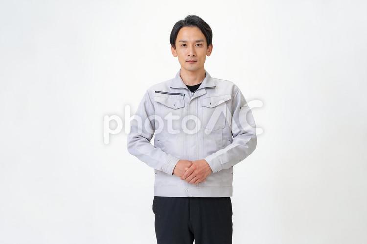 作業着を着た男性 日本人,点検,作業員の写真素材