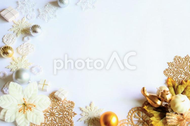 冬のイメージのフレーム　２ クリスマス,冬,12月の写真素材