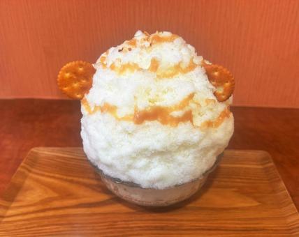 塩キャラメルかき氷 塩キャラメルかき氷の写真