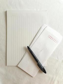 便箋と封筒(1) 便箋,封筒,文具の写真素材