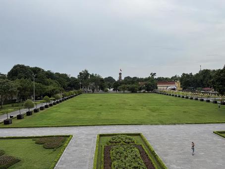 タンロン城跡の庭園 タンロン城跡の庭園 ベトナム,ハノイ,タンロン城跡の写真素材