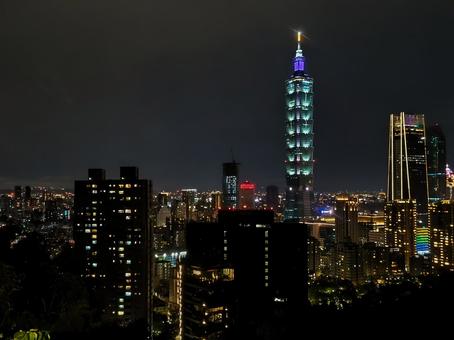 台湾・台北 象山から台北101の夜景 台湾・台北 象山から台北101の夜景 台湾,台北,象山の写真素材