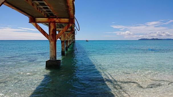 南の島の海 海,南の島,風景の写真素材