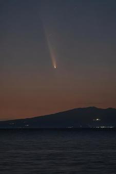 熊本-【アトラス彗星2024】 熊本,アトラス彗星,星空の写真素材