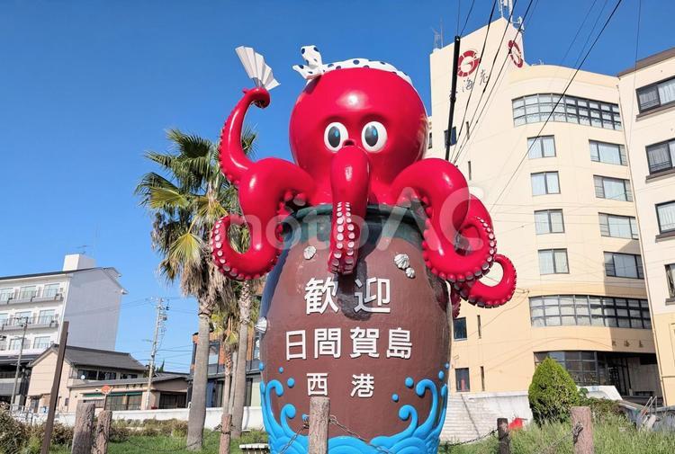 日間賀島の蛸のオブジェ たこ,タコ,蛸の写真素材