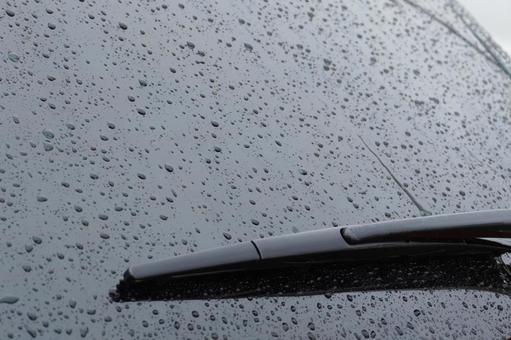 自動車のリアウインドウの撥水05 自動車,リアウインドウ,後部の写真素材