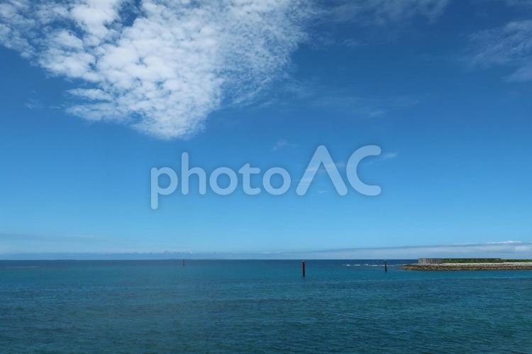 沖縄の海　北谷 沖縄,北谷,海の写真素材