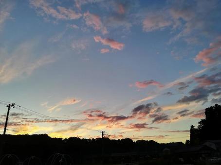 夕暮れの空 夕暮れの空の写真