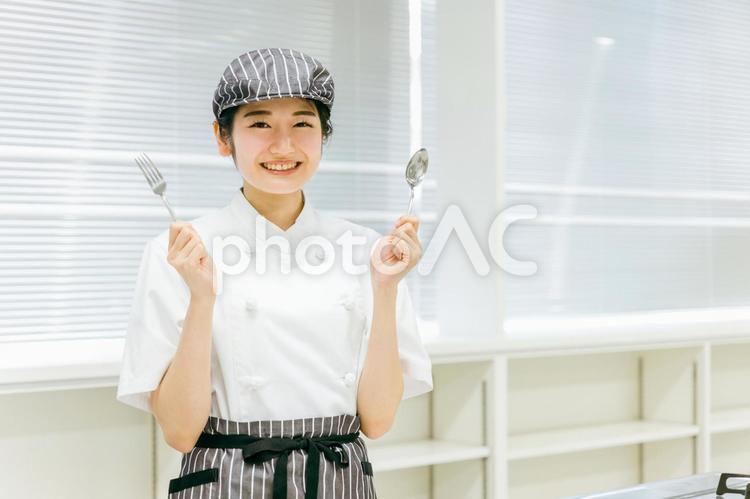 笑顔の調理師・製菓師・パティシエ 調理師,カフェ,調理員の写真素材