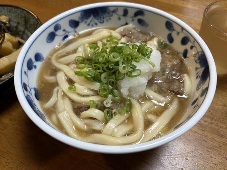 うどん うどん 夕飯,自炊,麺類の写真素材