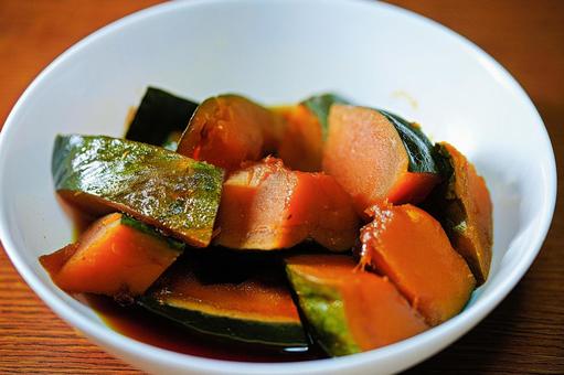 かぼちゃの煮つけ 食事,食卓,カボチャの写真素材
