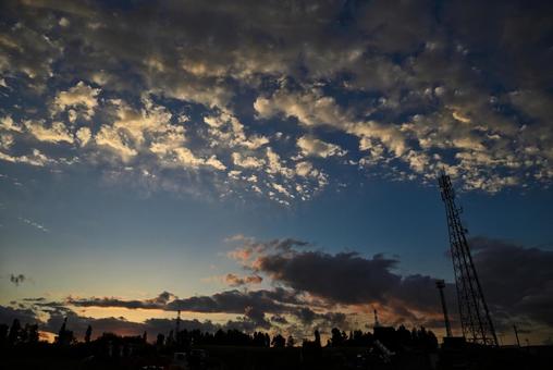 夕焼け 2025/8/17 夕焼け 2025/8/17 夕焼け,夕暮れ,夕方の写真素材
