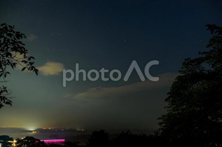 松島の夜景⑼ 松島,日本三景,夜の写真素材